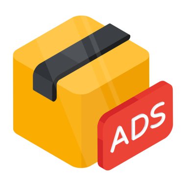 Reklam paketinin yaratıcı tasarım simgesi 