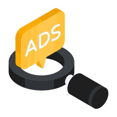 Arama reklamının yaratıcı tasarım simgesi