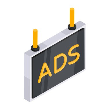 Reklam panosunun premimium indirme simgesi