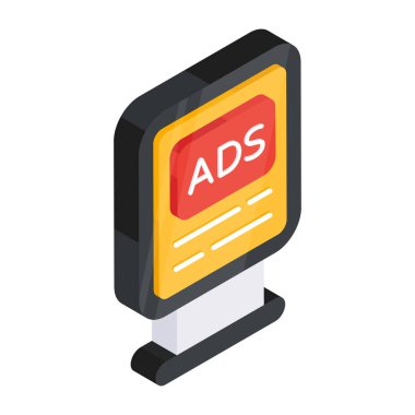 Reklam panosunun premimium indirme simgesi