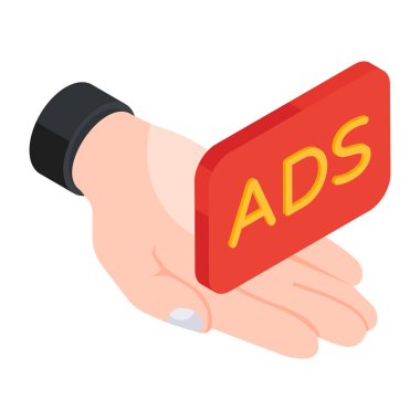 Reklam hizmetinin eşsiz bir tasarım simgesi