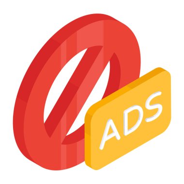 Stop reklamının kavramsal düz tasarım simgesi