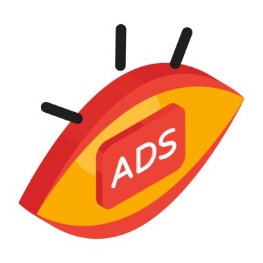 Reklam izleme renkli tasarım simgesi 