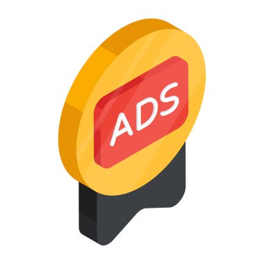 Reklam rozetinin mükemmel tasarım simgesi 