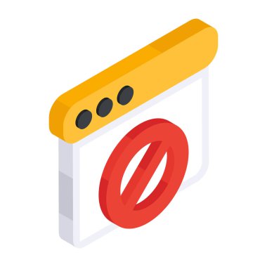 Stop web sitesinin renkli tasarım simgesi 