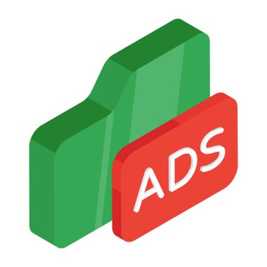 Reklam dizininin eşsiz tasarım simgesi 