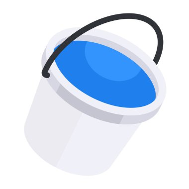 An icon design of bucket 