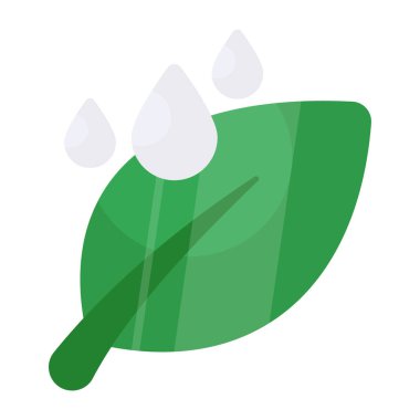 Su damlalarından oluşan düz bir izometrik tasarım simgesi