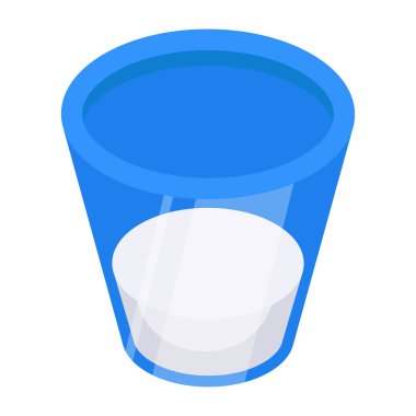 Süt bardağının modern tasarım simgesi