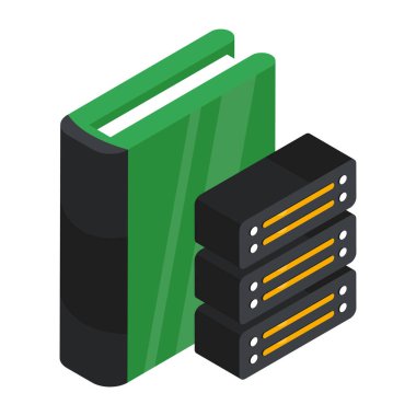 Kitap veritabanının renkli tasarım simgesi