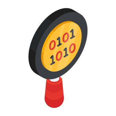 İkili veri analizinin premium tasarım simgesi 