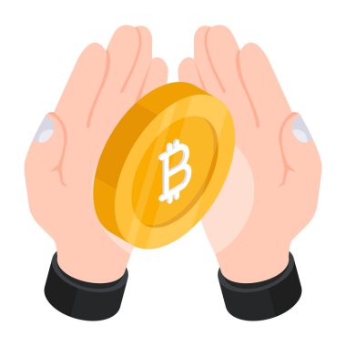 Bitcoin bakımının simge tasarımı