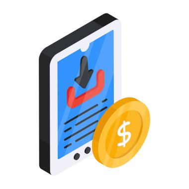 Mobil kurulumun yaratıcı tasarım simgesi 