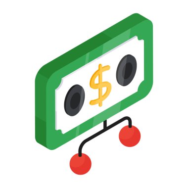 Dolar ağının düzenlenebilir tasarım simgesi