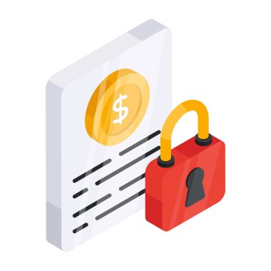 Güvenli dosyanın bir simge tasarımı