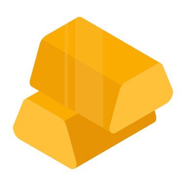 An editable design icon of ingots