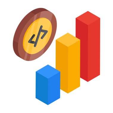 Kodlama verilerinin modern tasarım simgesi