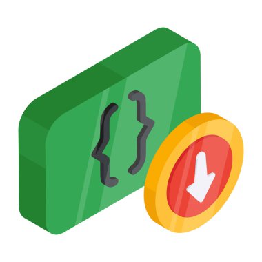 Kodlama indirmenin eşsiz bir tasarım simgesi 