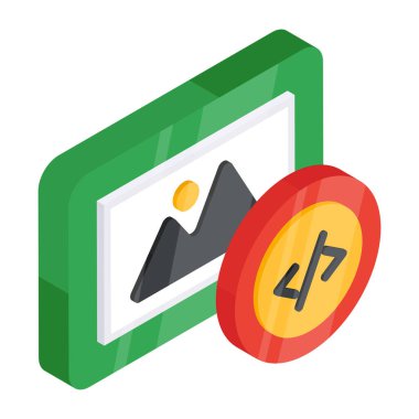 Resim kodlamasının bir simge tasarımı 