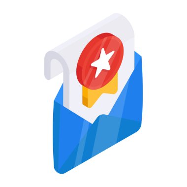 Sertifika zarfının bir simge tasarımı 