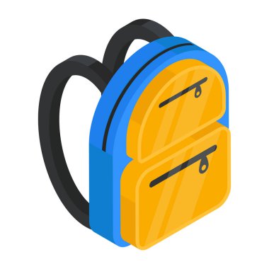 Okul çantasının güzel bir tasarım simgesi