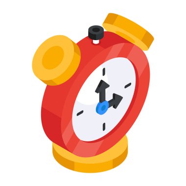 Alarm saatinin modern tasarım simgesi 