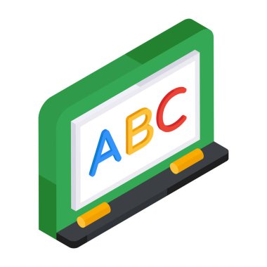 İngilizce sınıfının renkli tasarım simgesi