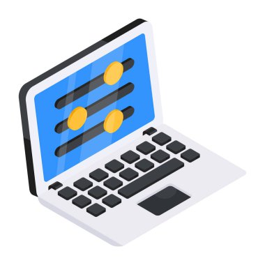 An editable design icon of online equalizer 