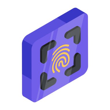 Parmak izi taramasının modern tasarım simgesi