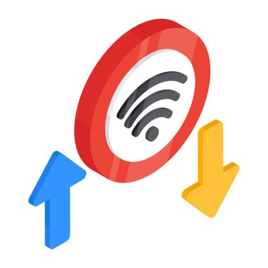 Wi-fi aktarımının eşsiz tasarım simgesi 