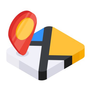 Haritanın modaya uygun tasarım simgesi