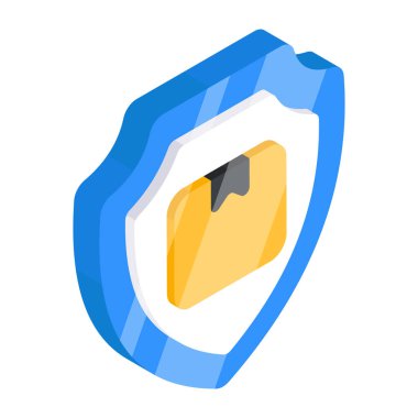 Editable design icon of parcel security