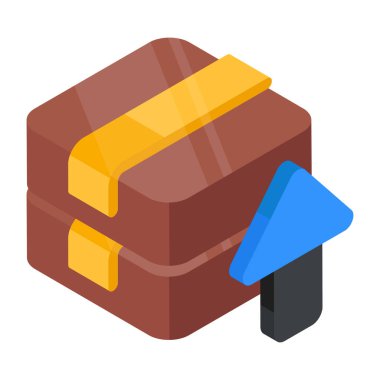 Paket göndermenin moda tasarım simgesi 