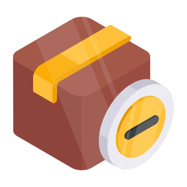 An editable design icon of remove parcel 