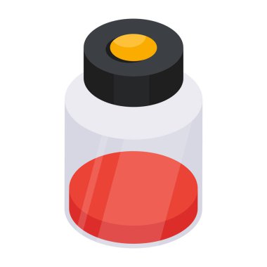 Uyuşturucu şişesinin eşsiz bir tasarım simgesi.