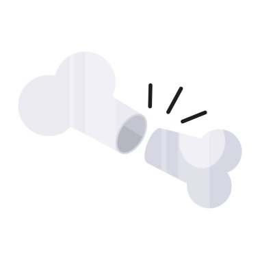 Kırık kemiğin modern tasarım simgesi