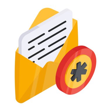 Unique design icon of medical mail