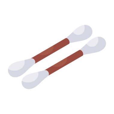 Kulak temizleme çubuğunun modern tasarım simgesi