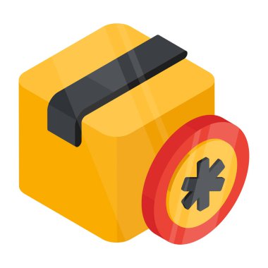 Tıbbi paketin modern tasarım simgesi. 