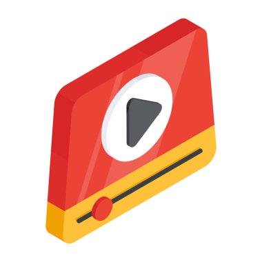 Unique design icon of play video 