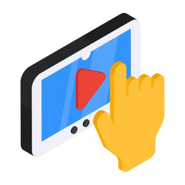 Mobil videonun eşsiz tasarım simgesi 