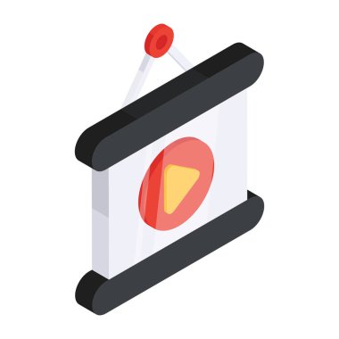 Unique design icon of play video 