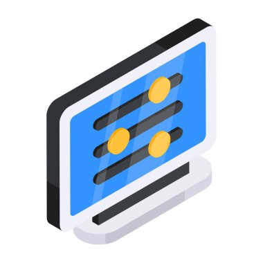 An editable design icon of online equalizer 
