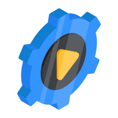 Video ayarlarının modern tasarım simgesi