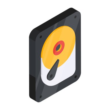 An icon design of hard drive
