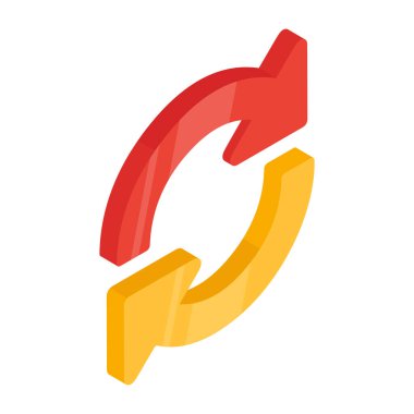 Tersine çevrilebilir okların mükemmel tasarım simgesi 