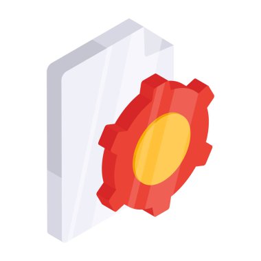 Dosya yönetiminin eşsiz bir tasarım simgesi 