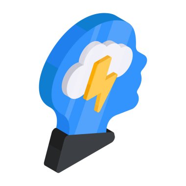 An icon design of brain power 