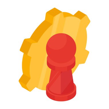 Stratejik yönetimin düzenlenebilir tasarım simgesi 