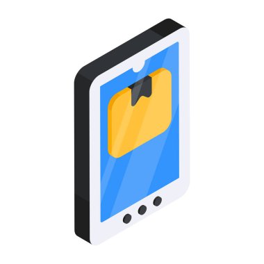 Mobil paketin bir simge tasarımı